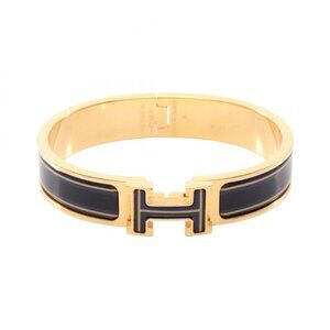 Hermes Bangle Click PM Bracelet Gold Navy Black